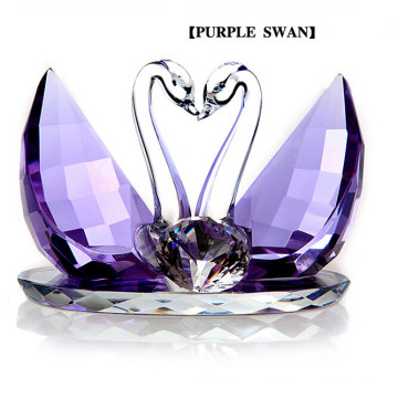 Beautiful Animal Crystal Glass Swan Craft for Wedding Gifts